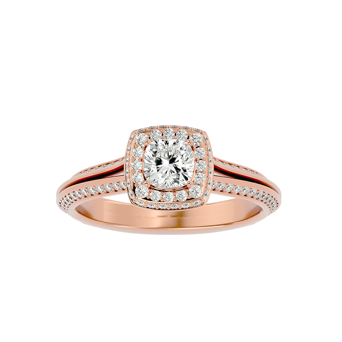 Caterina Solitaire Halo Ring