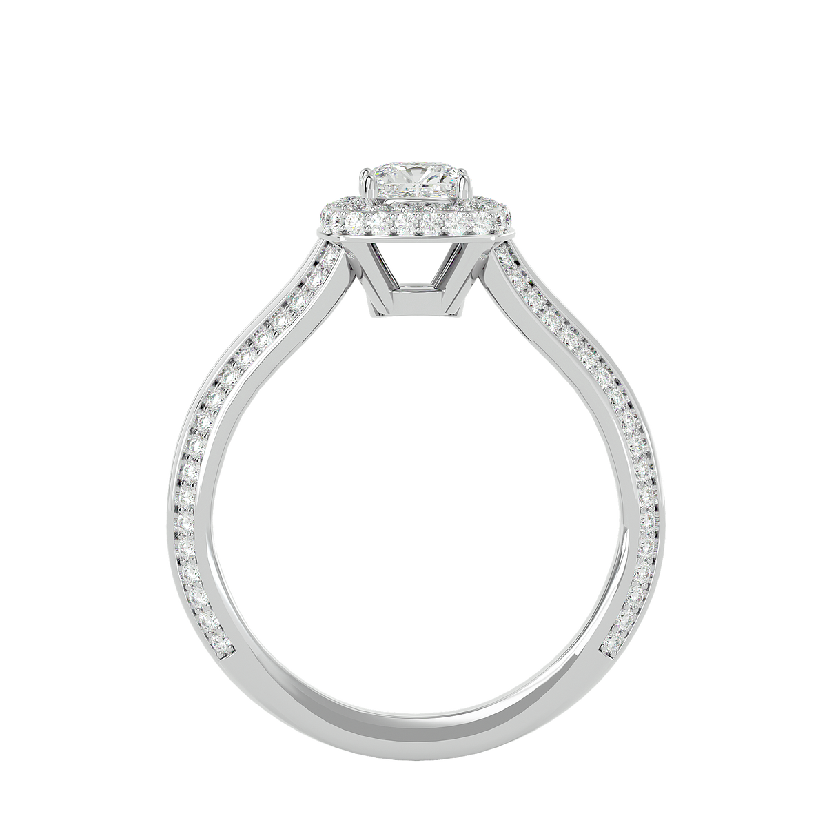 Caterina Solitaire Halo Ring