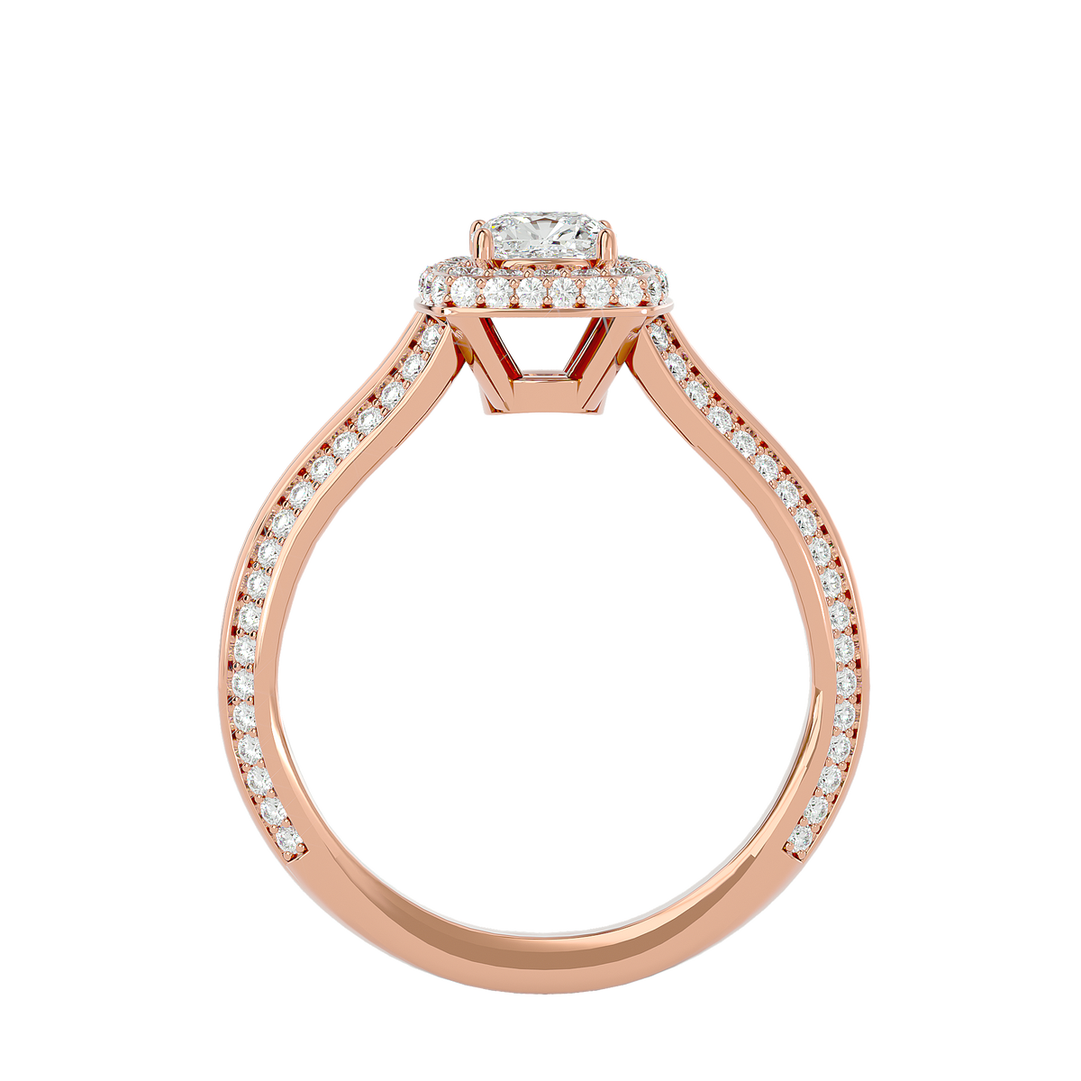 Caterina Solitaire Halo Ring