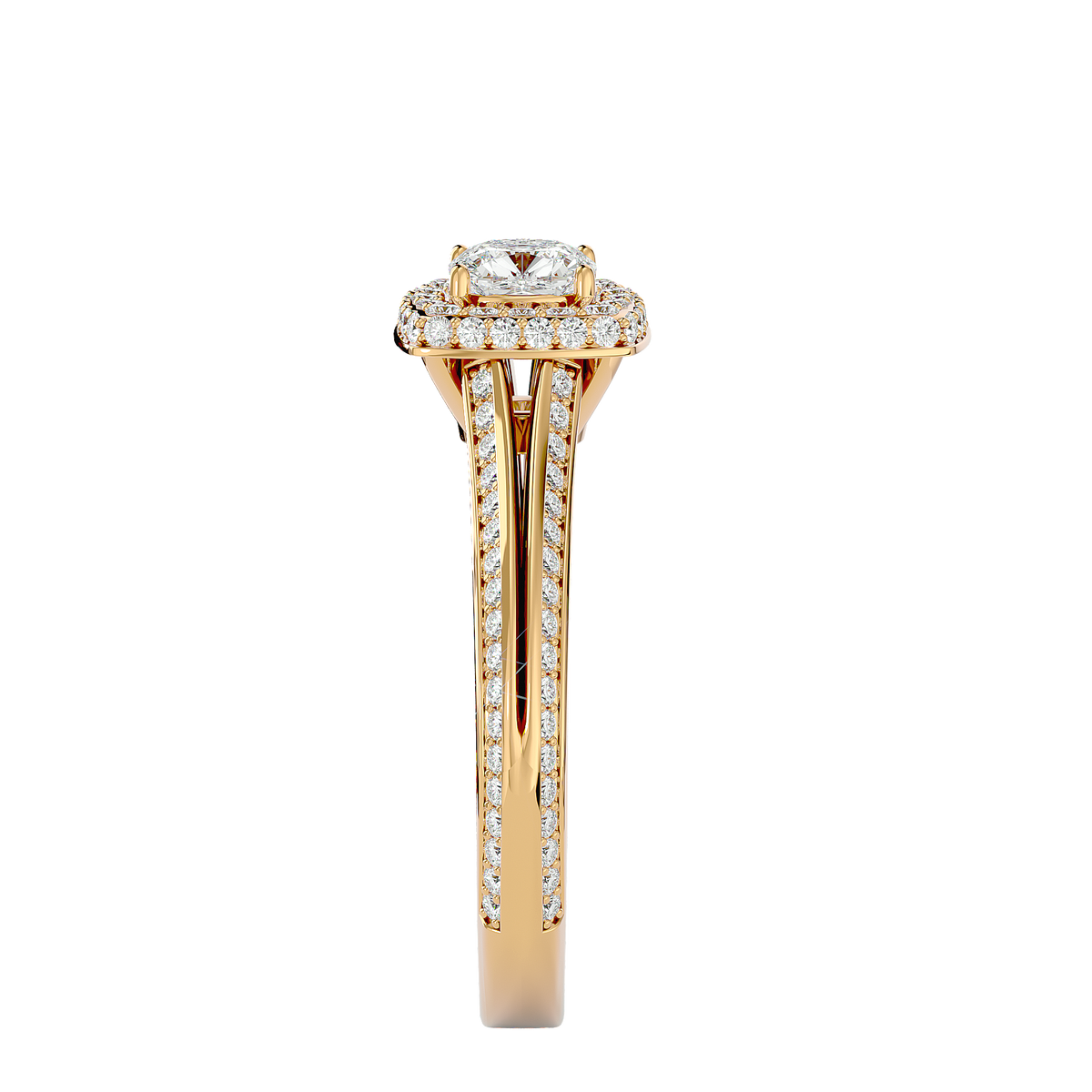 Caterina Solitaire Halo Ring