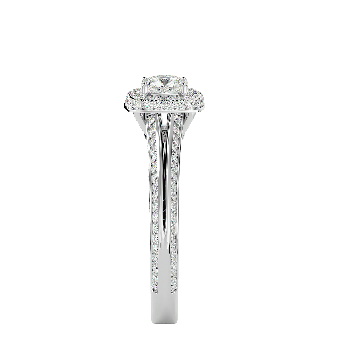 Caterina Solitaire Halo Ring