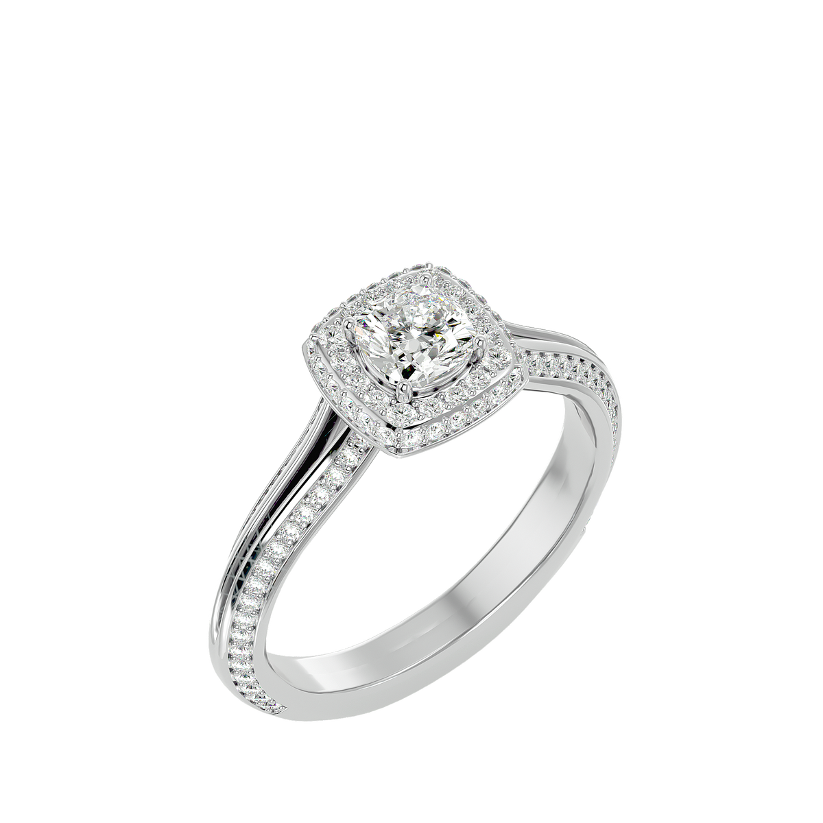 Caterina Solitaire Halo Ring