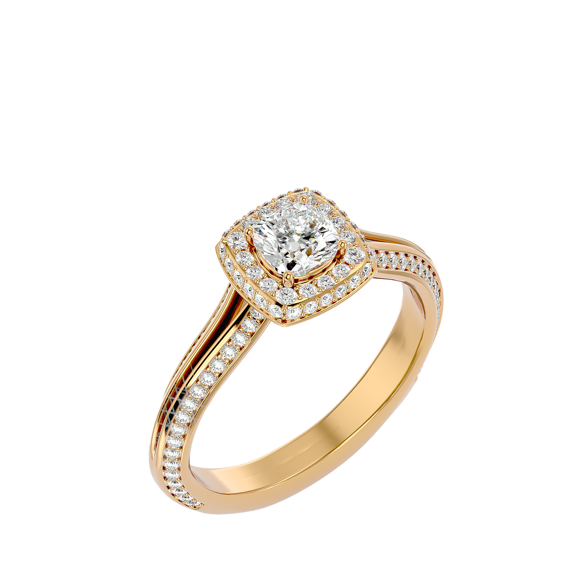 Caterina Solitaire Halo Ring