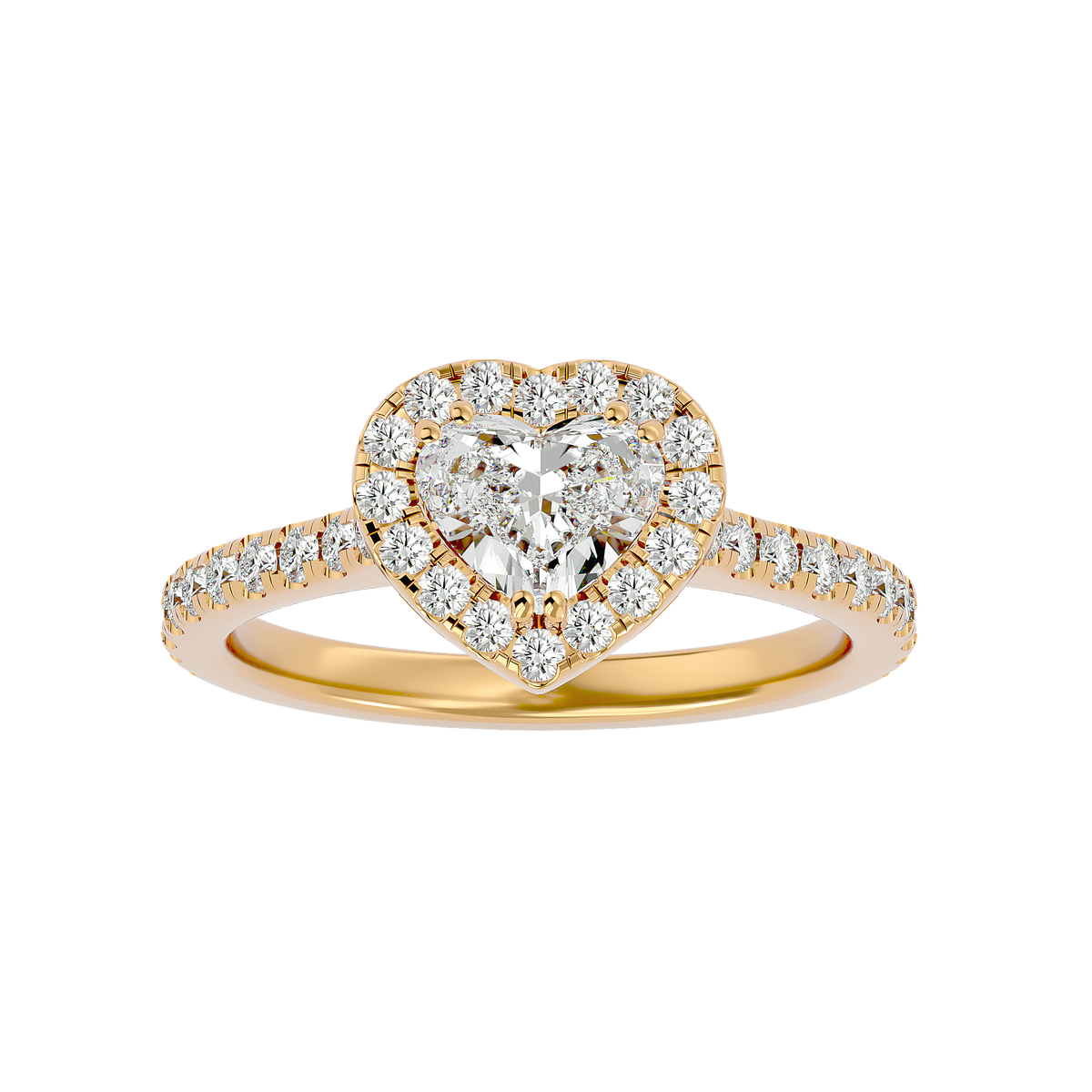 Maria Solitaire Halo Ring