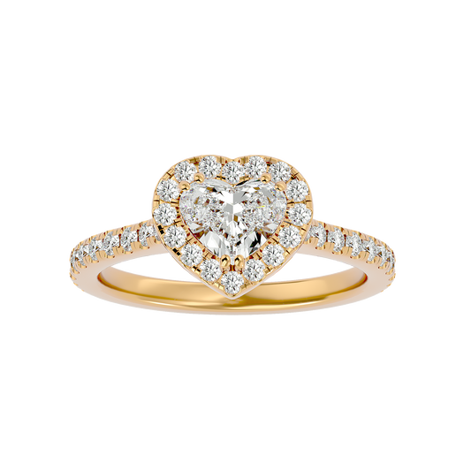 Maria Solitaire Halo Ring