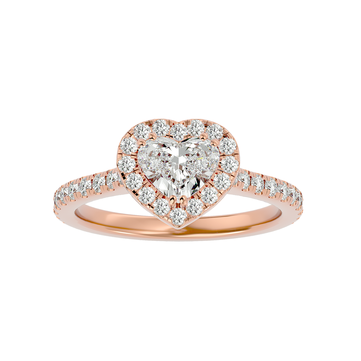 Maria Solitaire Halo Ring
