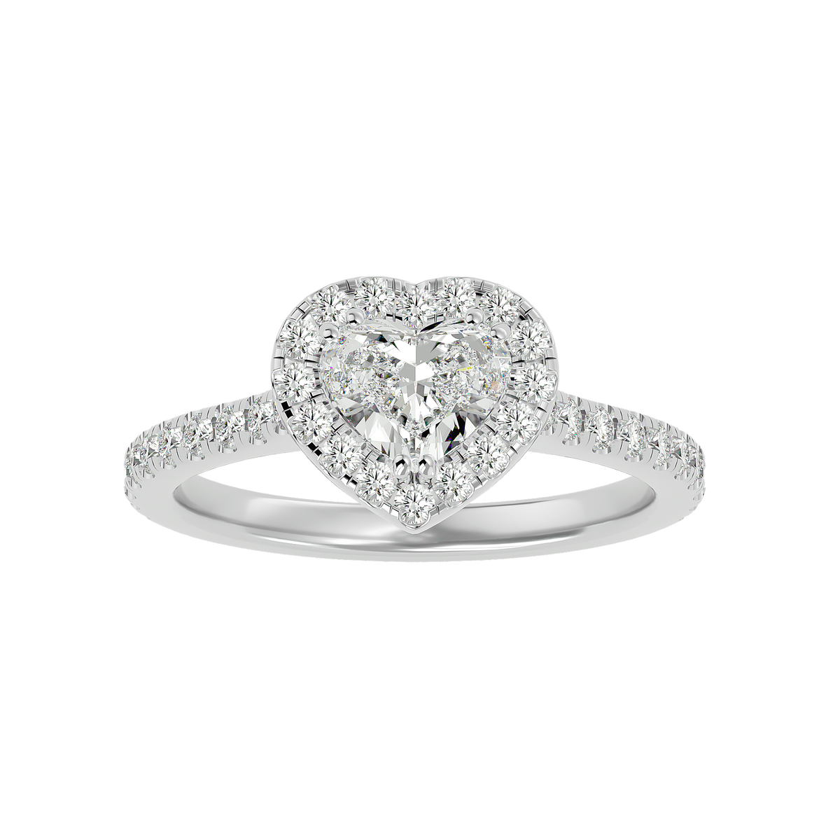 Maria Solitaire Halo Ring