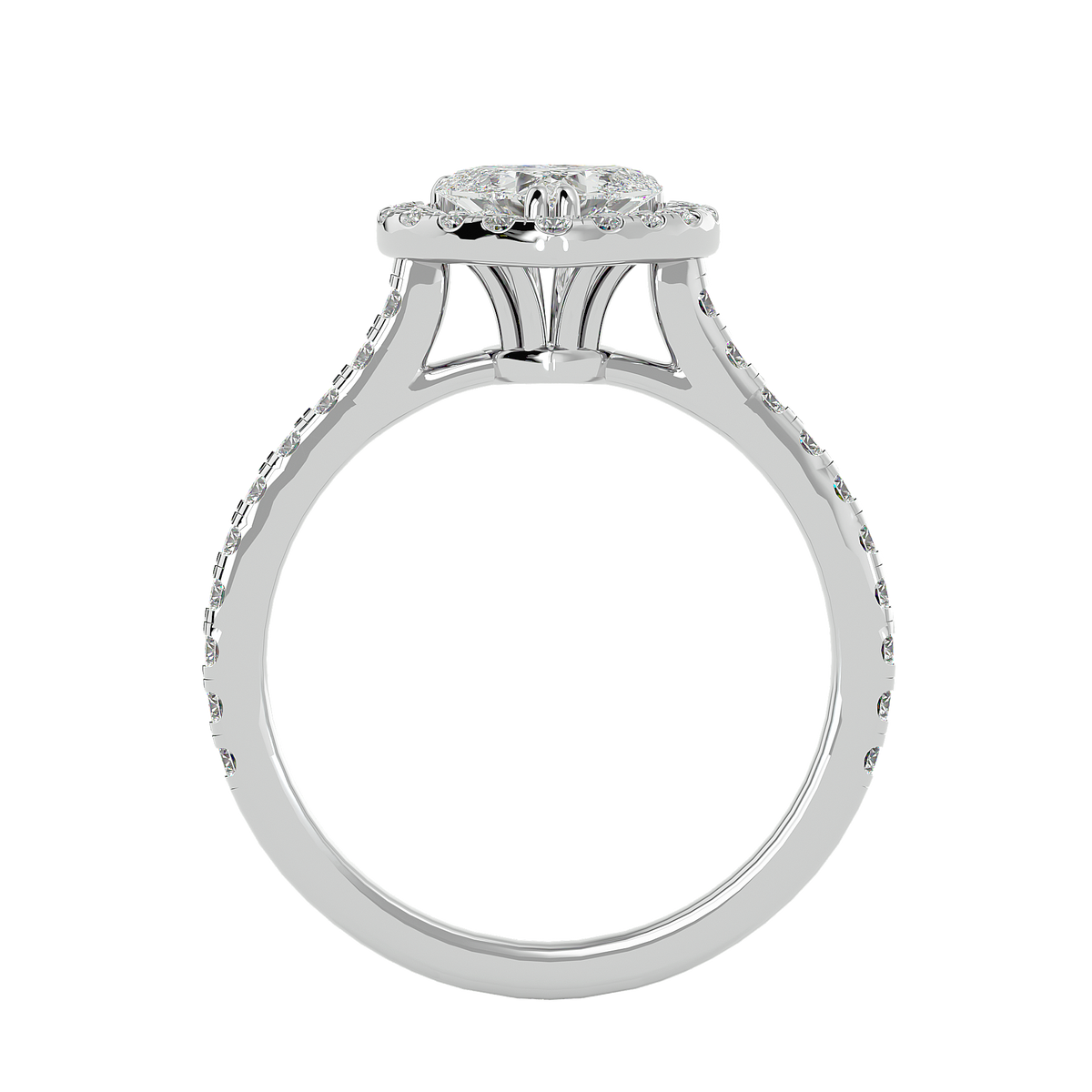 Maria Solitaire Halo Ring