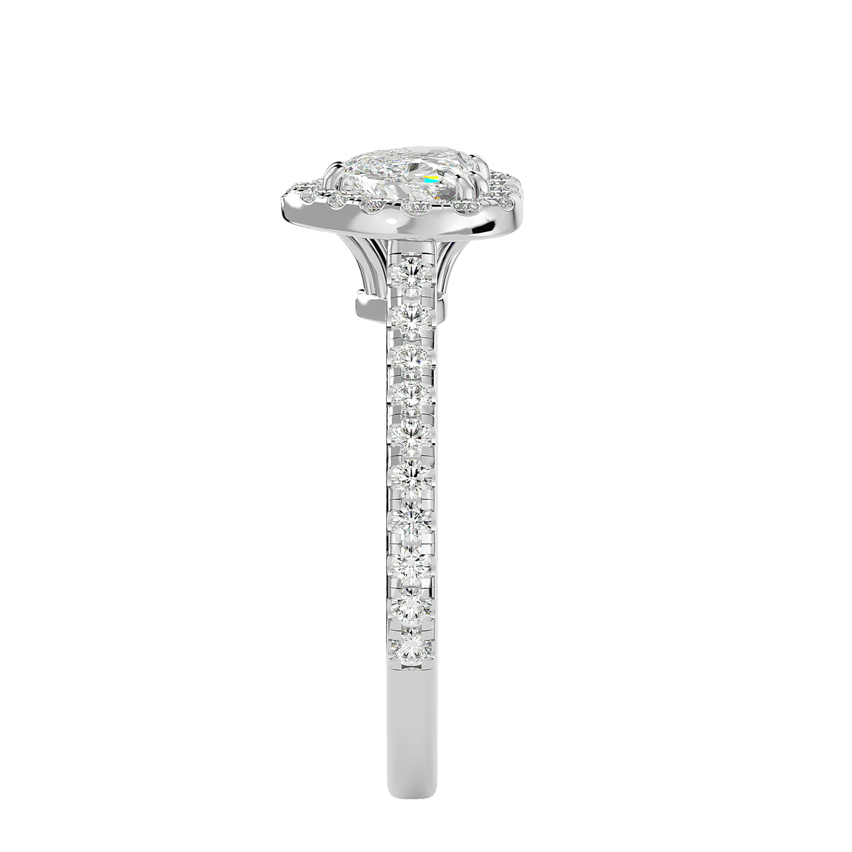 Maria Solitaire Halo Ring