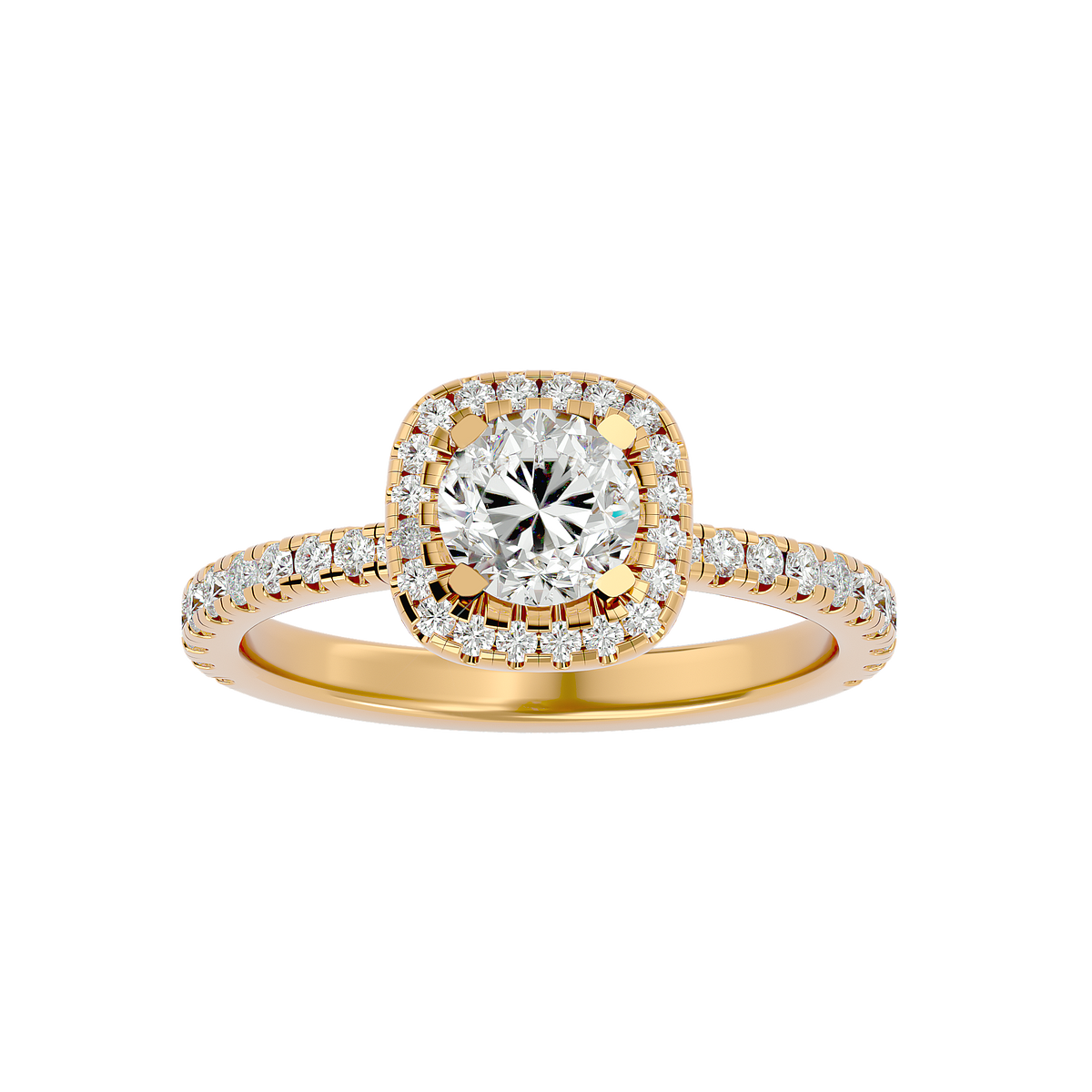 Artemis Solitaire Halo Ring