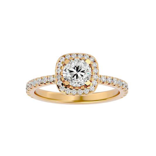Artemis Solitaire Halo Ring