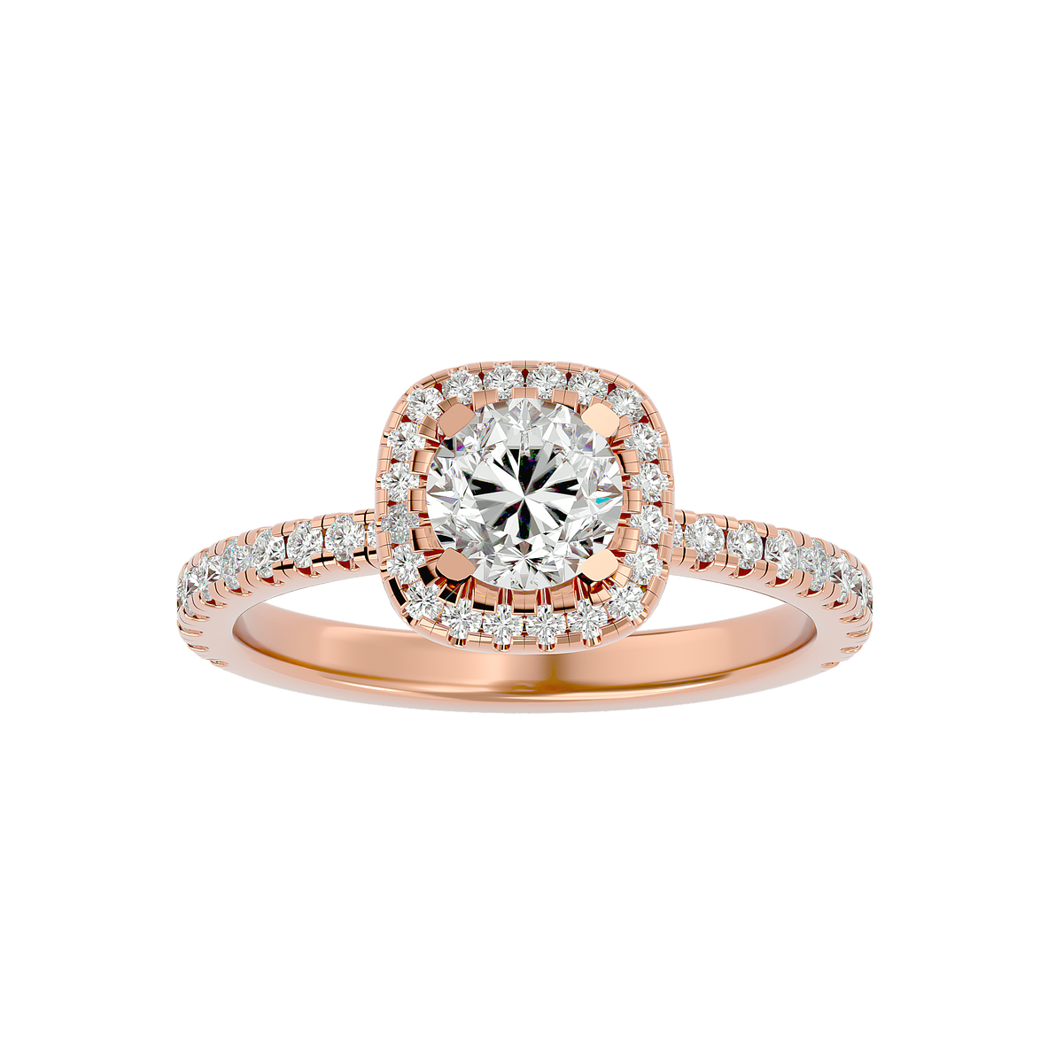 Artemis Solitaire Halo Ring