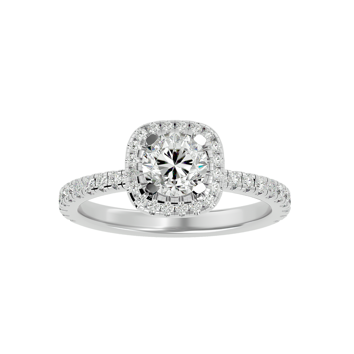Artemis Solitaire Halo Ring