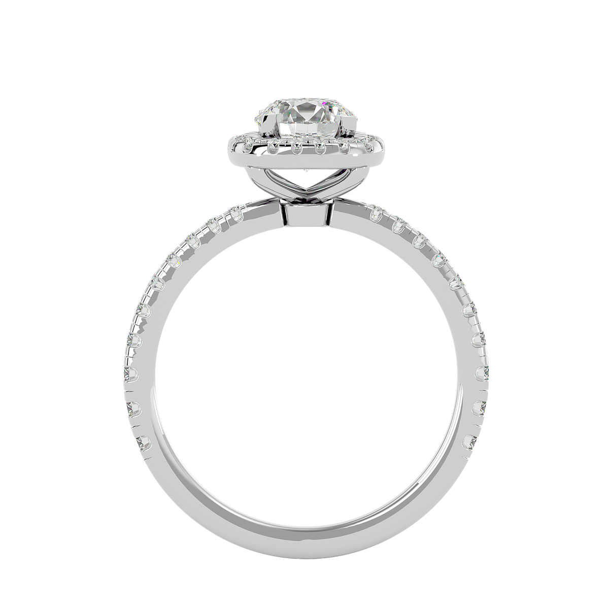 Artemis Solitaire Halo Ring