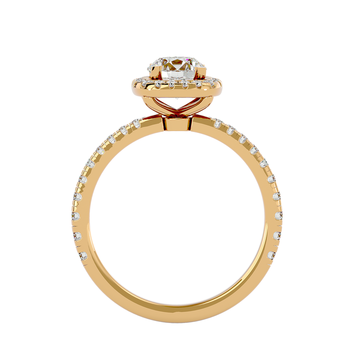 Artemis Solitaire Halo Ring