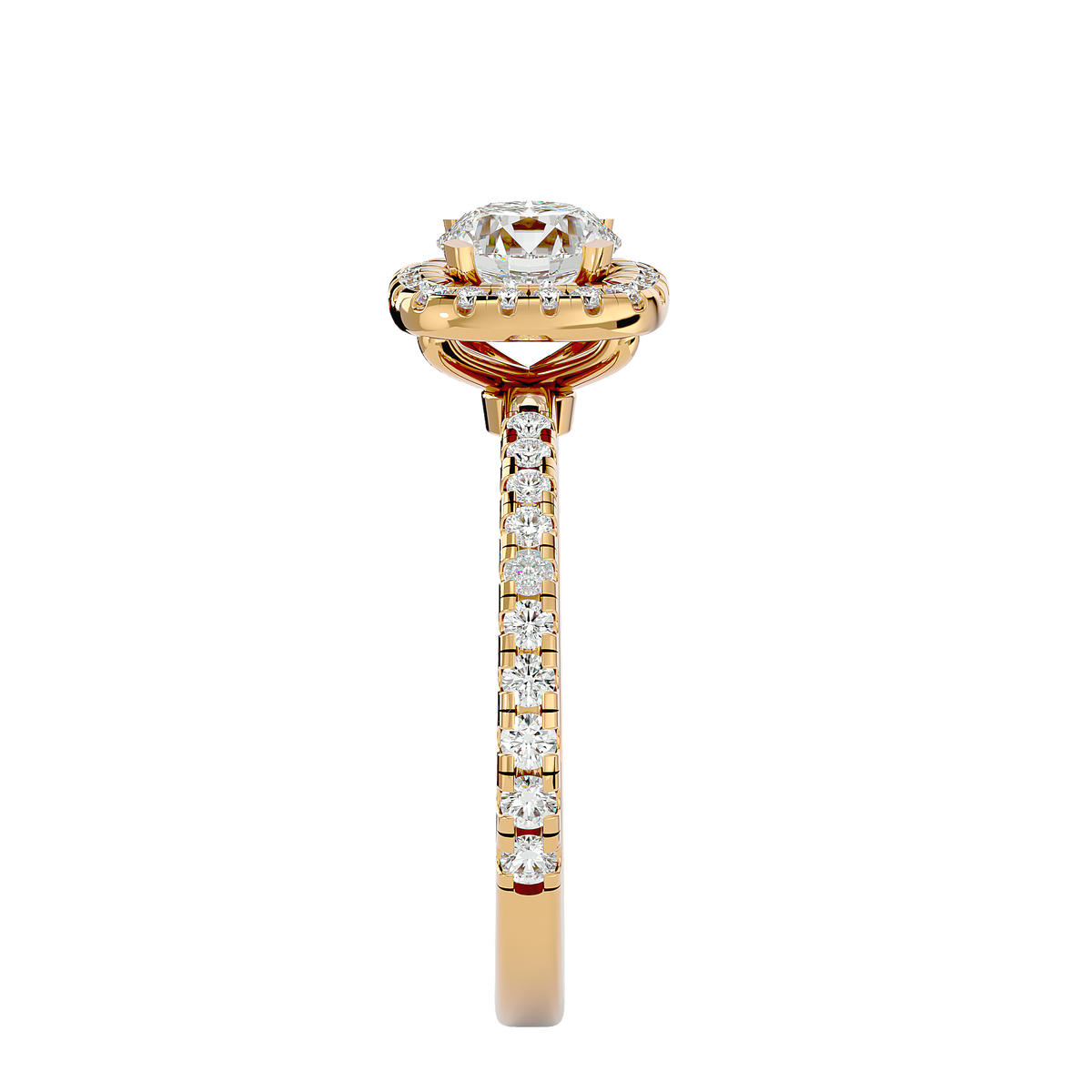 Artemis Solitaire Halo Ring