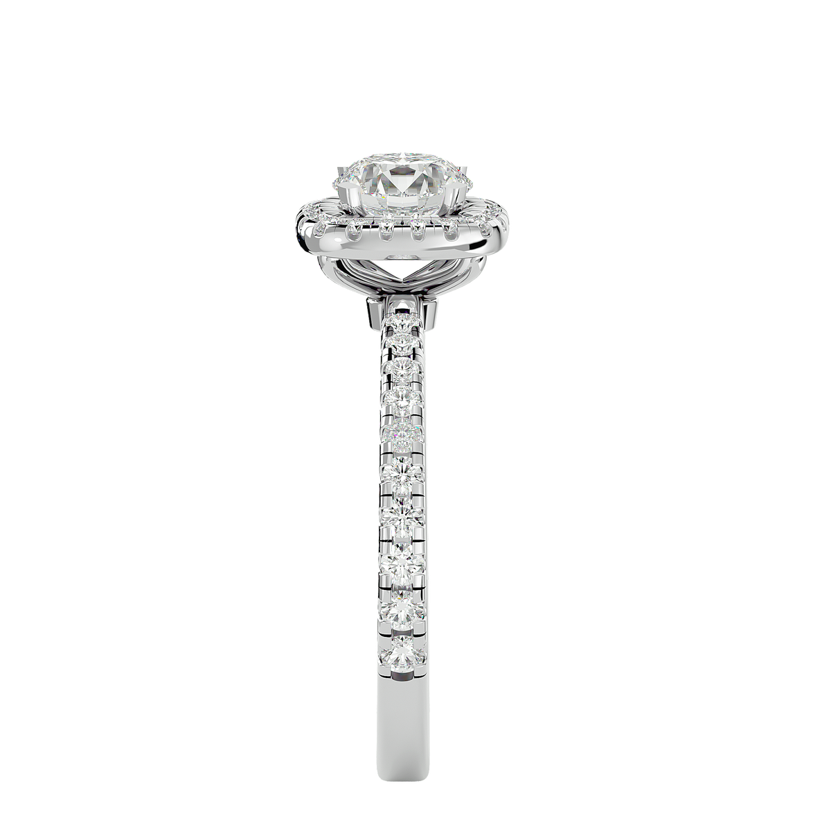 Artemis Solitaire Halo Ring