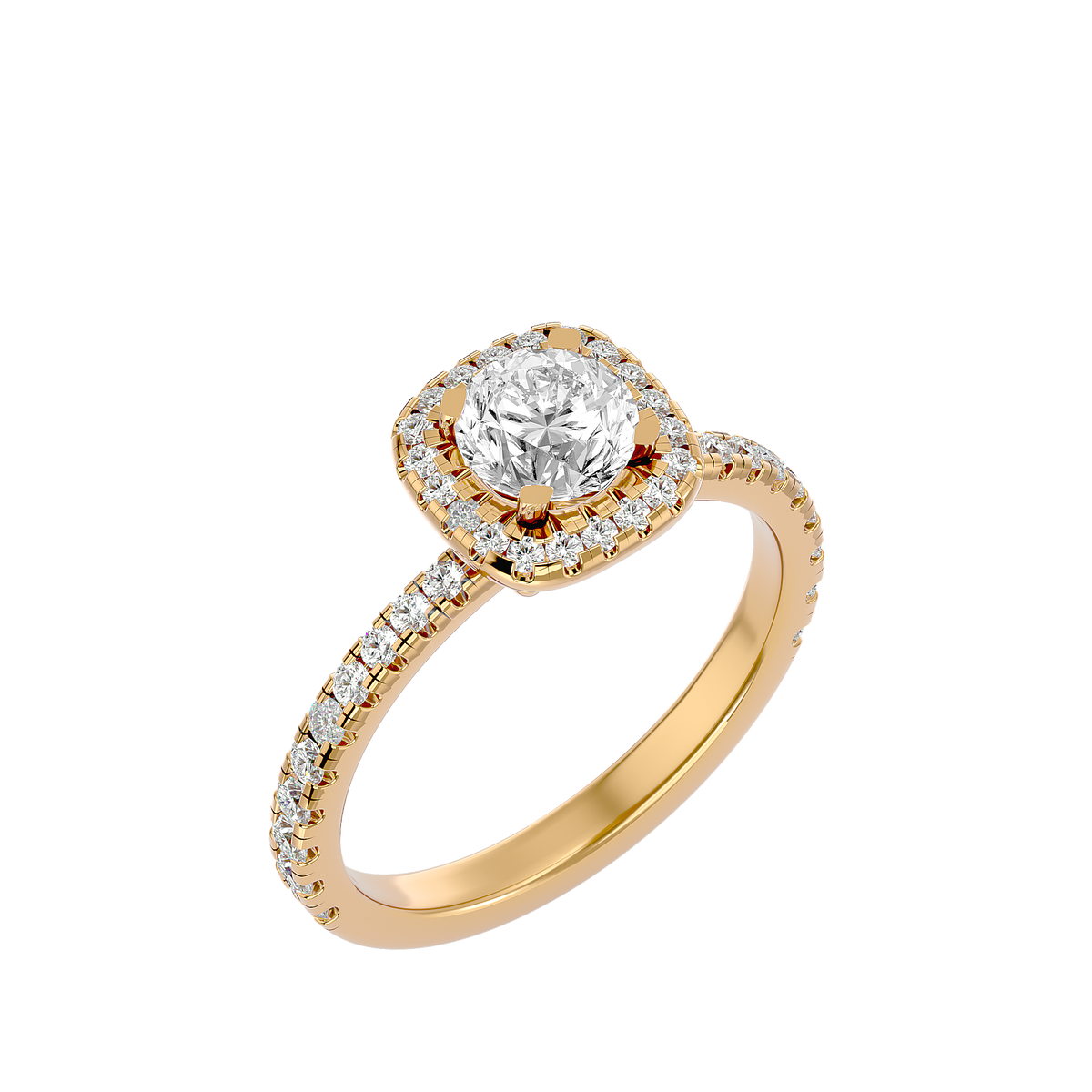 Artemis Solitaire Halo Ring