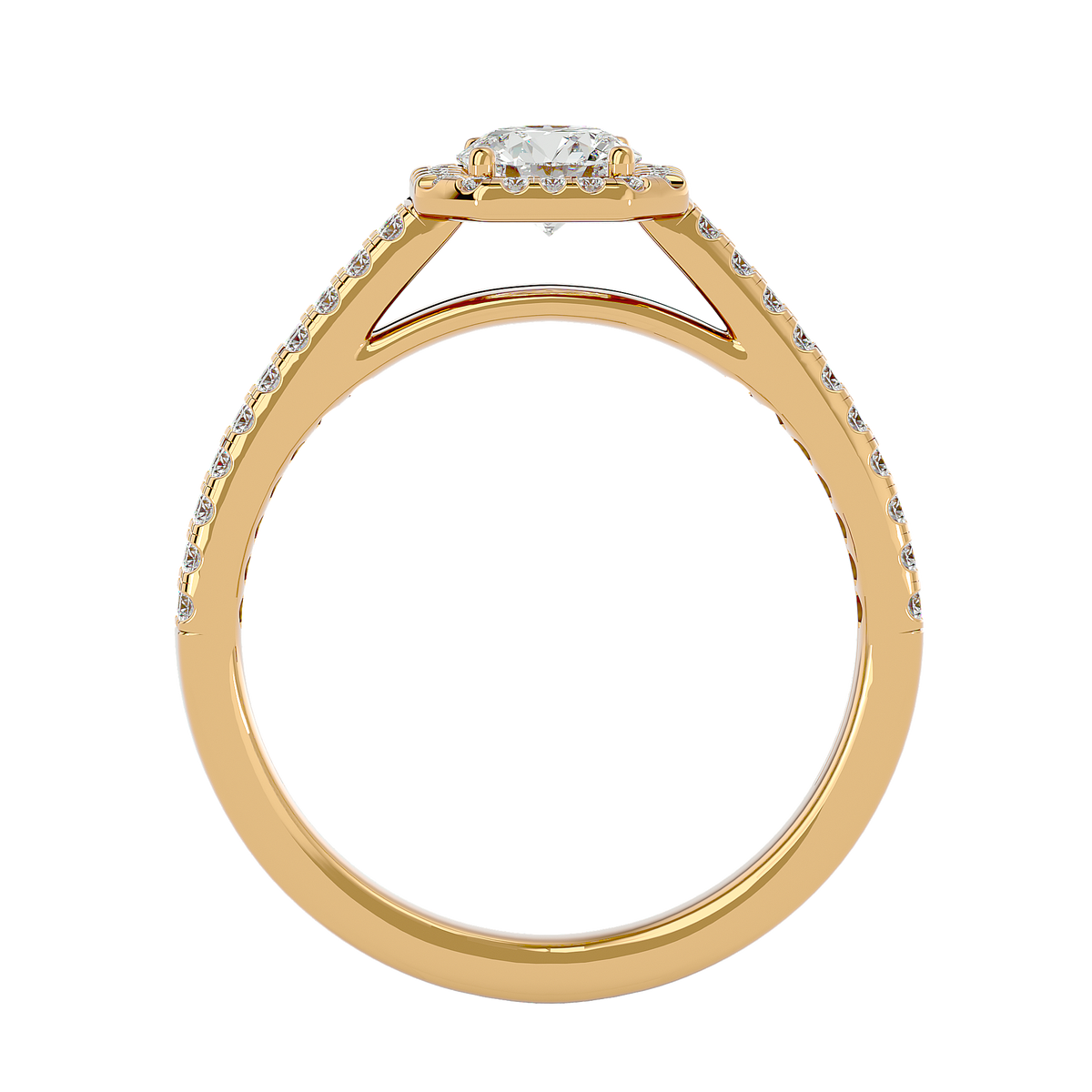 Hermione Solitaire Halo Ring