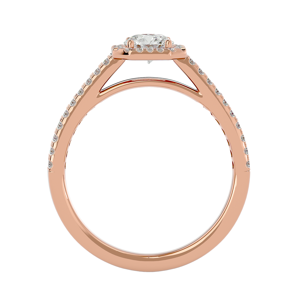 Hermione Solitaire Halo Ring