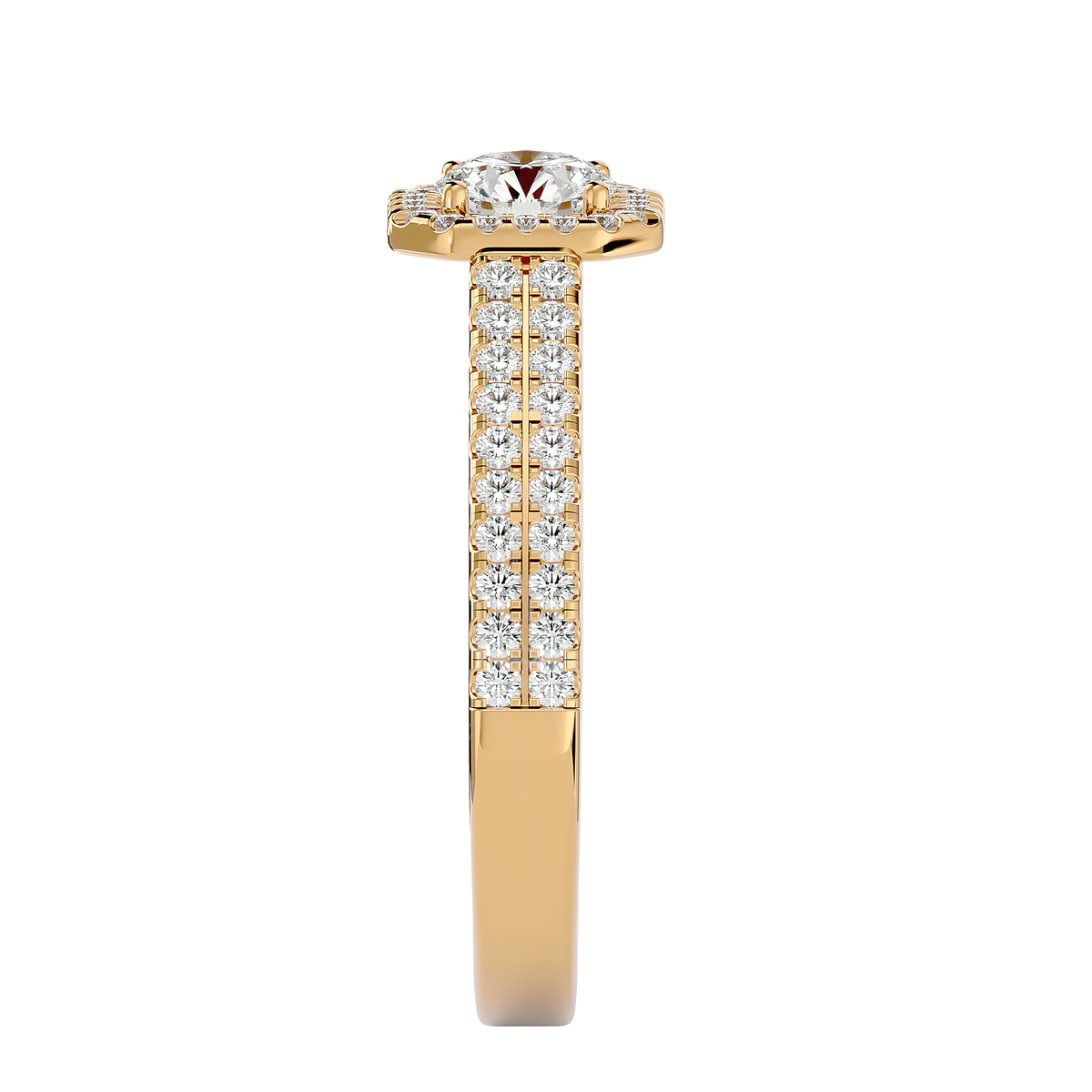 Hermione Solitaire Halo Ring