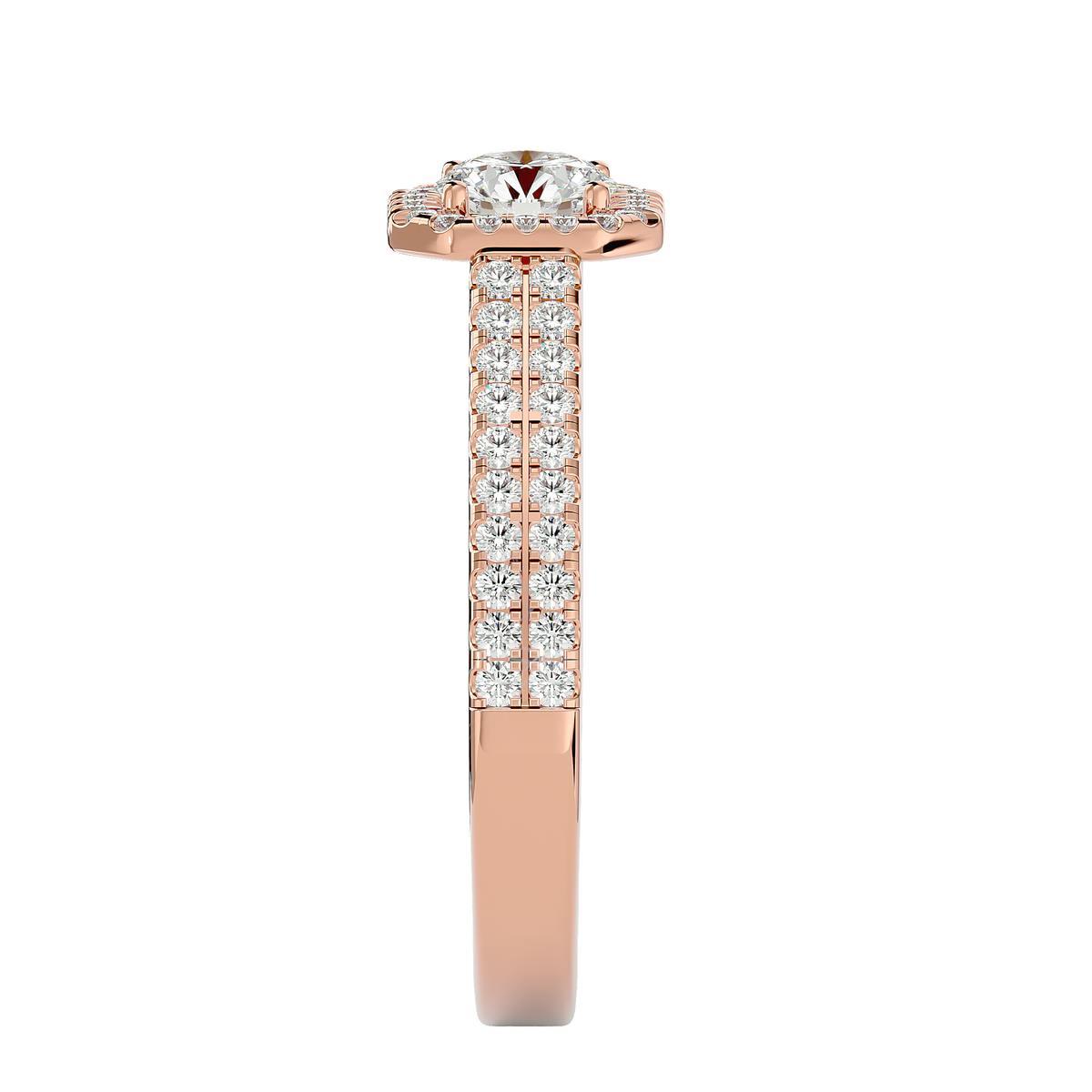 Hermione Solitaire Halo Ring