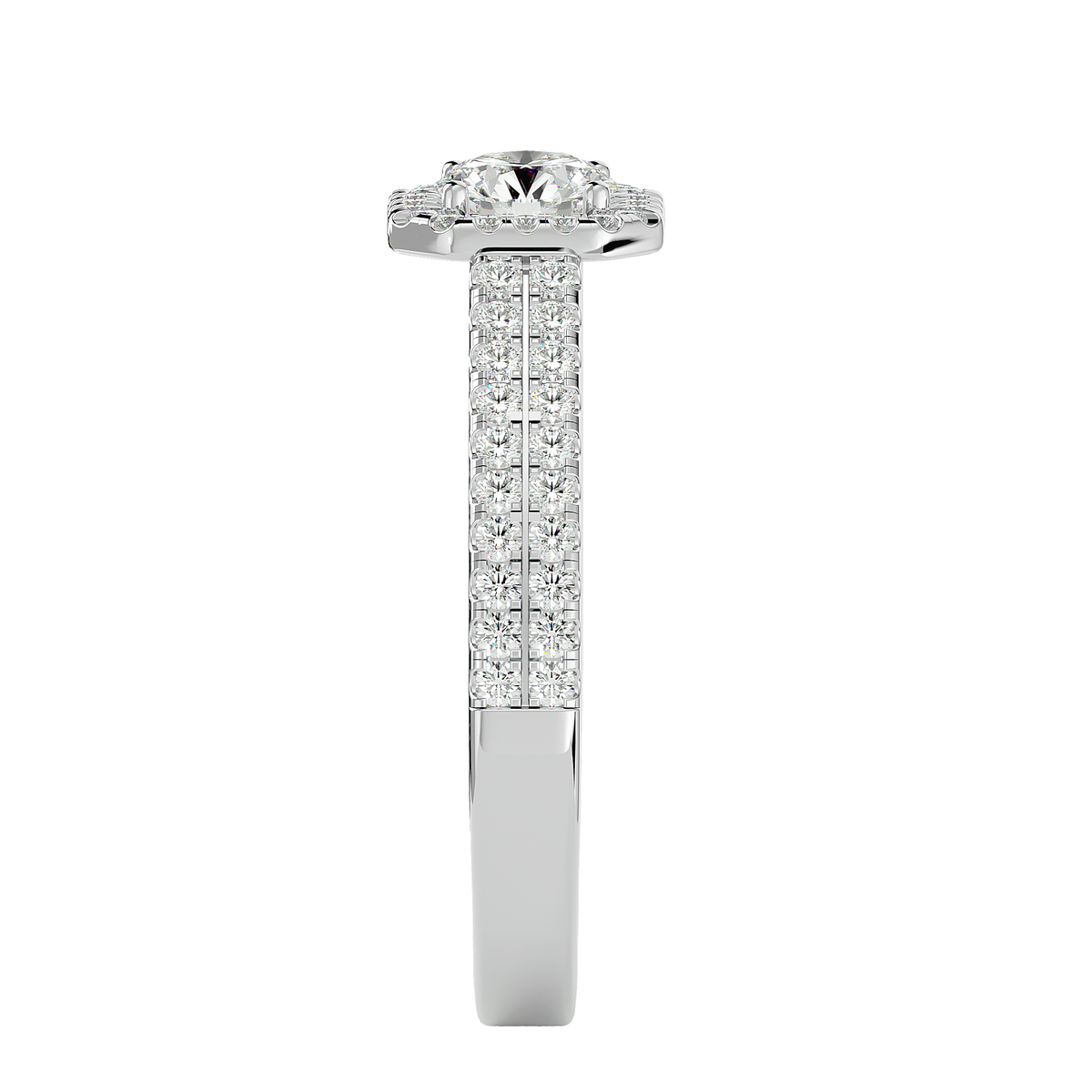 Hermione Solitaire Halo Ring