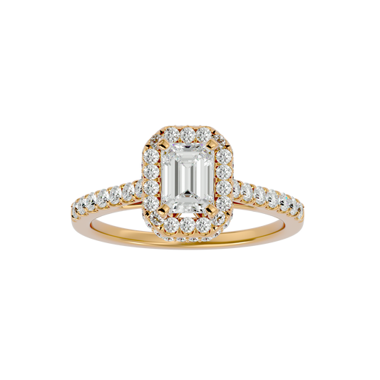 Jemima Solitaire Halo Ring