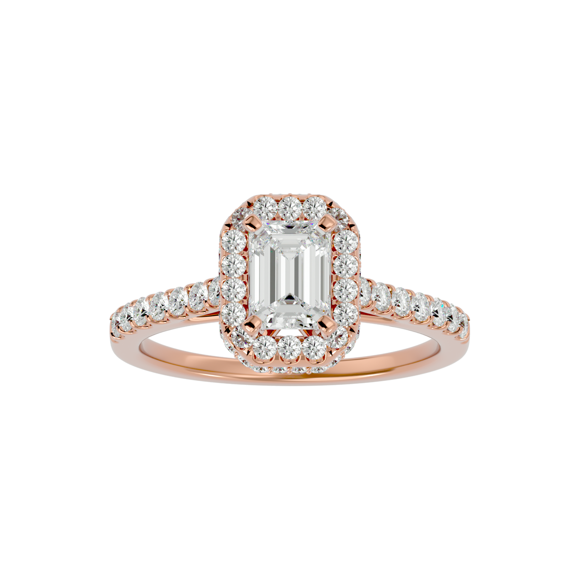 Jemima Solitaire Halo Ring