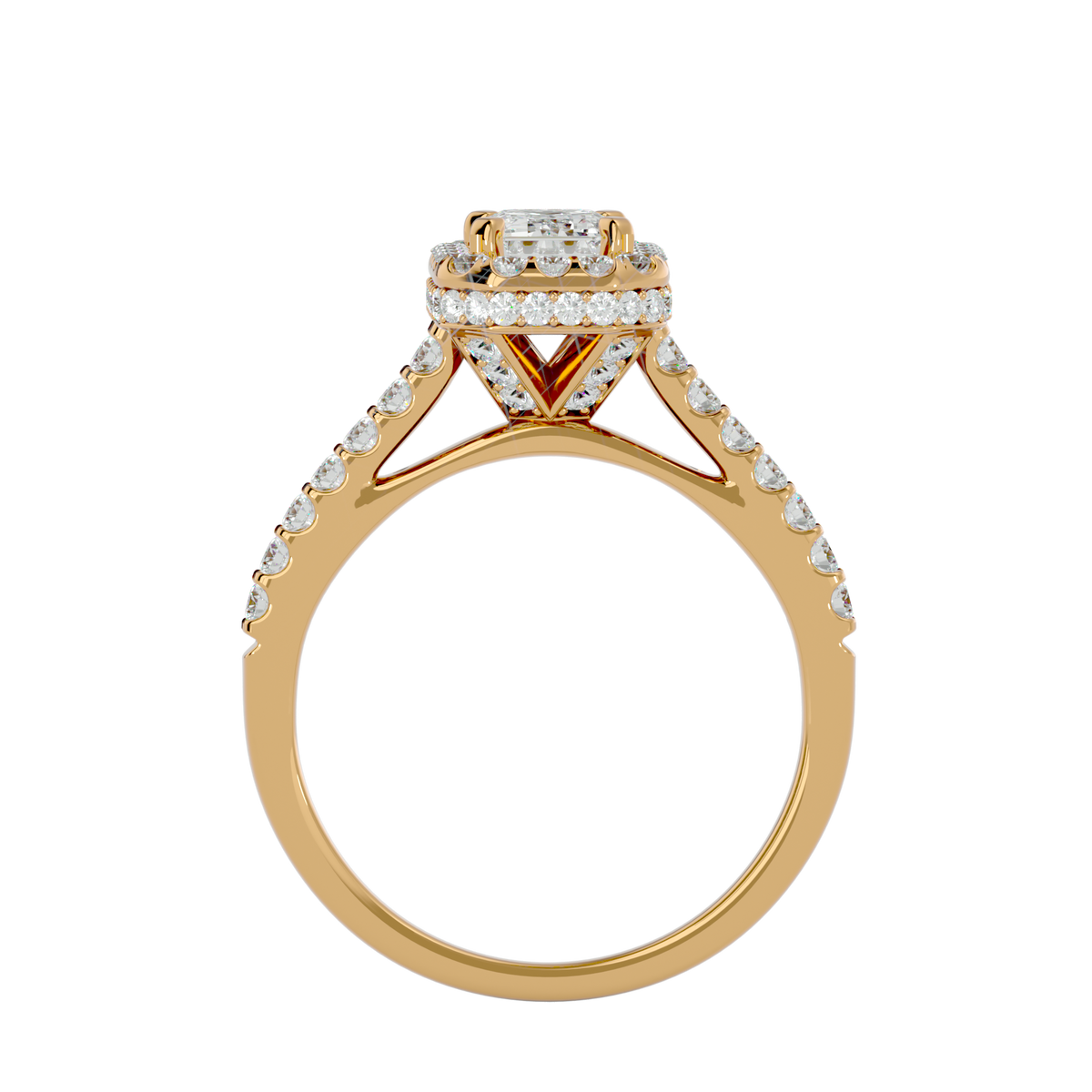 Jemima Solitaire Halo Ring