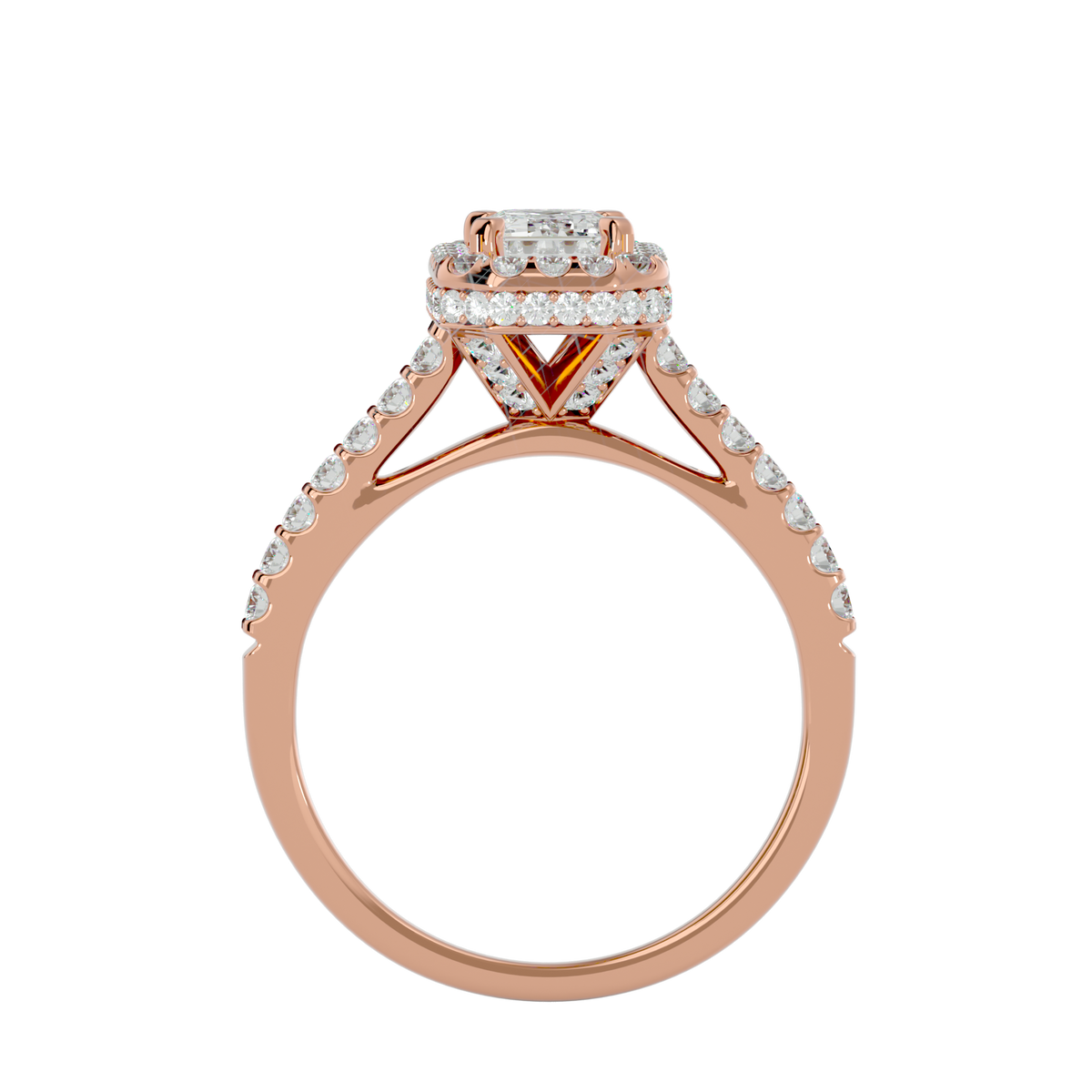 Jemima Solitaire Halo Ring