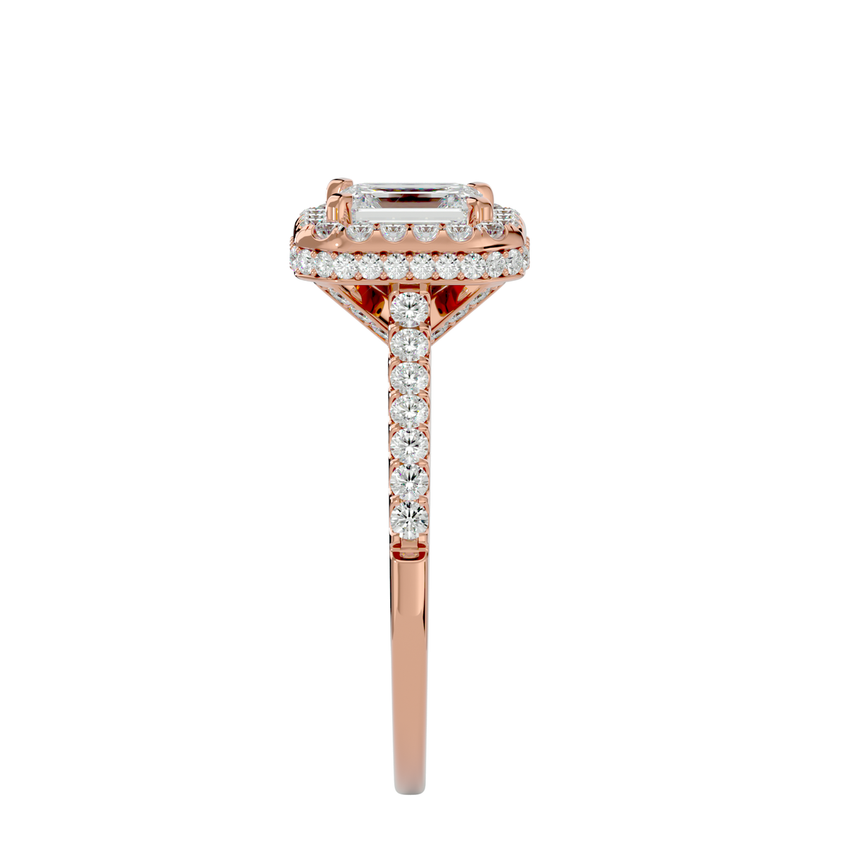 Jemima Solitaire Halo Ring