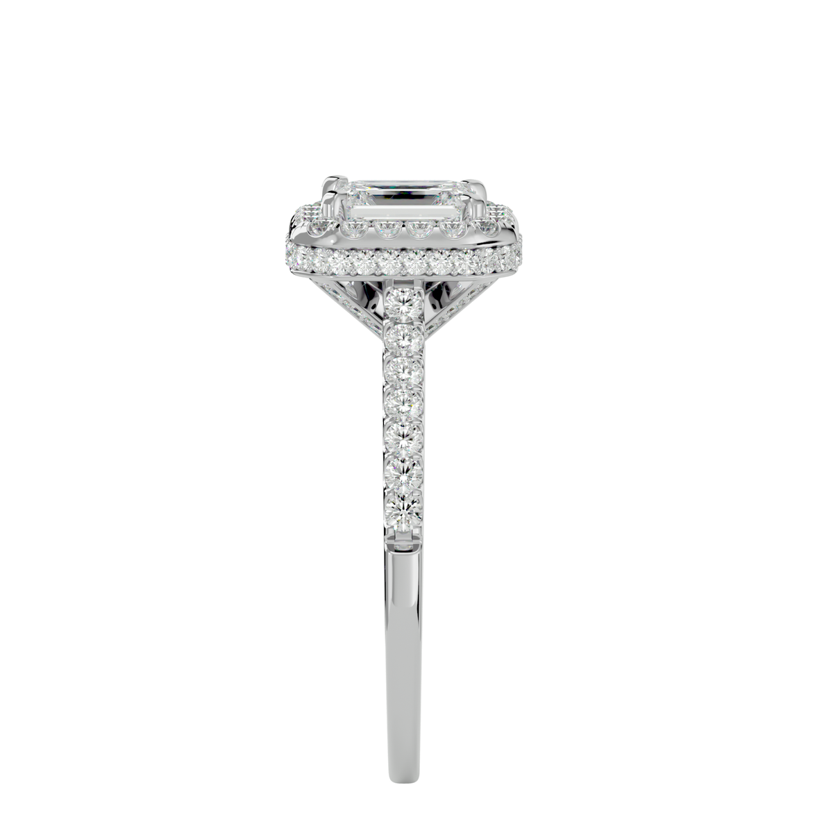 Jemima Solitaire Halo Ring