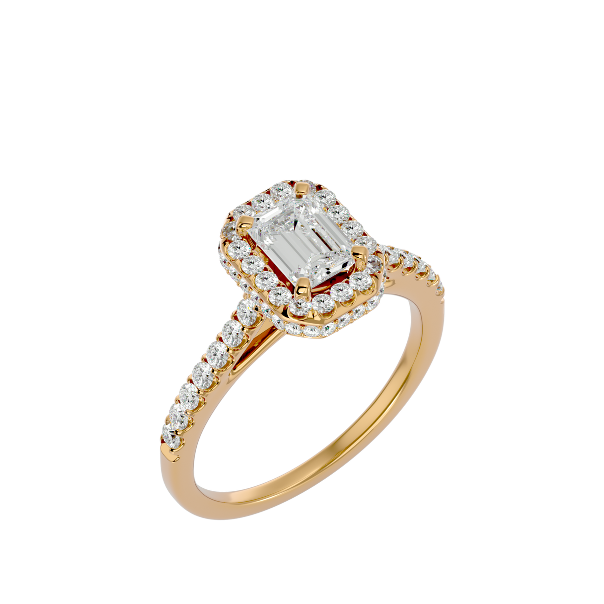 Jemima Solitaire Halo Ring